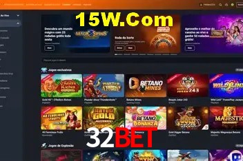 Interface moderna da plataforma 32Bet